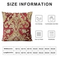 thumbnail image 5 of Creowell  Supersoft Throw Pillow Covers Cases for Couch Sofa Home Decor Vintage Damask Fabric Floral Design  Deep Red, 5 of 5