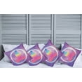 thumbnail image 6 of Ambesonne Indie Throw Pillow Cover 4 Pack, Human Galaxy, 20", Lavender Pink Blue, 6 of 6