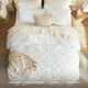 thumbnail image 4 of Juego de edredón Bedsure Boho King Size, blanco, 3 piezas, 4 of 7