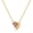 Gold,July, variant on Emerald Green Necklace for Women, Interlocking Double Circle Moissanite Rhinestone Diamond Crystal Birthstone Pendant, Rose Gold Dainty Hypoallergenic Chain Necklaces