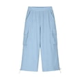 thumbnail image 5 of Posijego Teens Girls Capri Pants High Waisted Multiple Pockets Capris Summer Causal Outdoor Hiking Travel Cropped Pants, 5 of 7