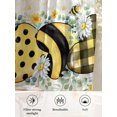 thumbnail image 6 of Sheer Curtains 96 Inches Long 2 Panels Set for Living Room, Bee Daisy Semi Sheer Curtains for Windows, Eucalyptus Leaves Botanical Love Plaid Voile Window Treatments Rod Pocket Curtain, 6 of 7