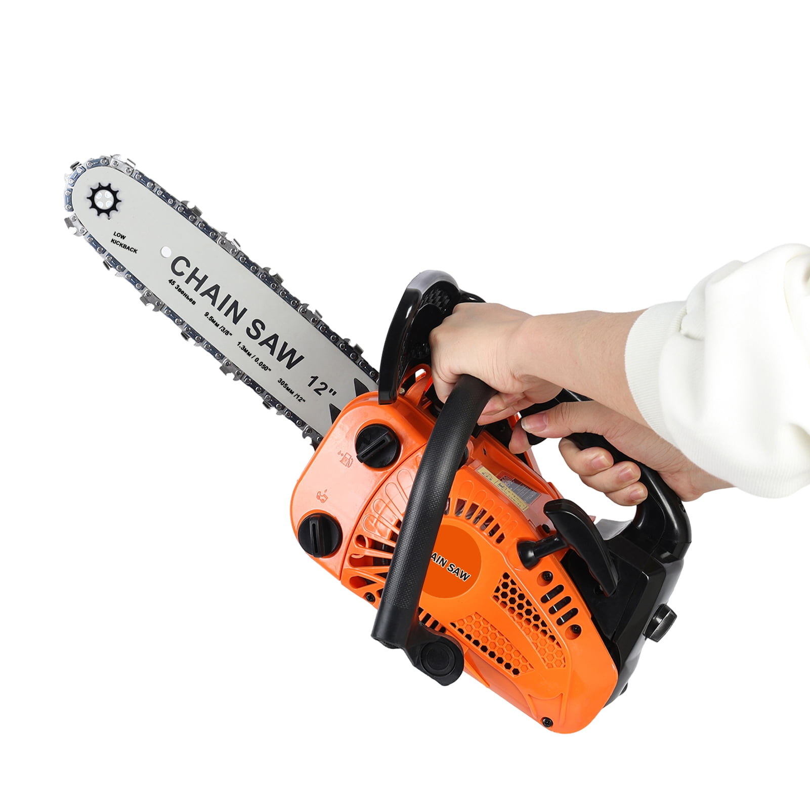 XiHe 12" Top Handle Gas Chainsaw,2-Stroke 25.4cc Portable Chain Saws for Wood Cutting, Gasoline Chain Saws for Trees