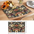 thumbnail image 6 of Vintage Flower Placemats Set of 6 Colorful Garden Floral Botanicals Blossom Place Mats Indoor Wipeable Table Mats Washable Cloth Dining Table Placemats for Kitchen Holiday Party Home Decor 13x19 Inch, 6 of 9