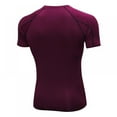 thumbnail image 2 of Short Sleeve Quick Dry Compression T-shirt For Men，Breathable Workout Gym T-shirt Tops, 2 of 3