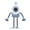 Blue, variant on Cute Robot Mini Fan, USB Rechargeable 3 Speed Portable Fan with LED Light & Digital Display, Suction Cup Base Foldable Quiet Personal Fan for Desk Car Home Travel, Novelty Gift,A