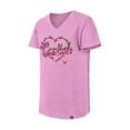 thumbnail image 4 of Girl's Youth New Era  Pink Washington Capitals Flip Sequin V-Neck T-Shirt, 4 of 5