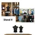 thumbnail image 2 of DisplayTown 2 Pack Black Male Mannequins Hollow Back Body Torso w/ Metal Stands with Metal Pole & Hanging Hook for Tshirt Display, S-M Sizes, 2 of 7