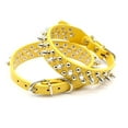 thumbnail image 2 of Spiked Studded Rivet Leather Dog Collar for Cats Puppy Small Medium PetsYellowM 42*2.5CM, 2 of 8
