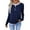 Navy, variant on SDNall Ladies' Brushed Long-Sleeved T-Shirt with Round Neck and Button Details