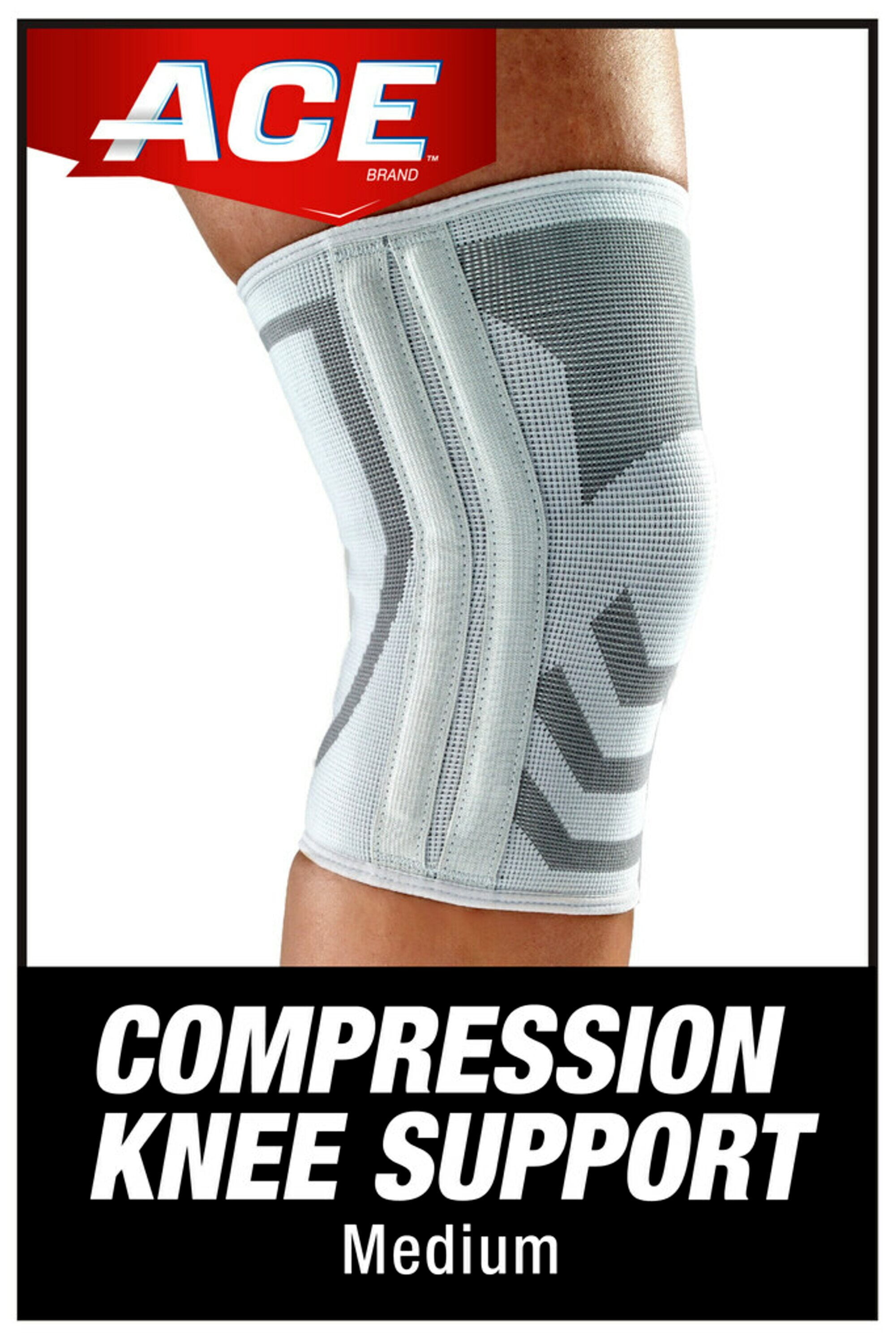 ACE Brand Knitted Knee Brace w/ Side Stabilizers, Medium - Walmart.com