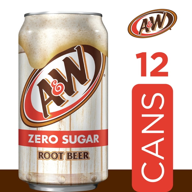 A&W Zero Sugar Root Beer 12缶✖️４ケース A& Zero Sugar 12pk | Mug root beer for hospitality venues