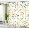 thumbnail image 4 of Ambesonne Modern Art Shower Curtain, Grunge Polka Dots Print, 69"Wx84"L, Orange Eggshell, 4 of 4