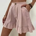 thumbnail image 3 of Finelylove High Waisted Shorts For Women Womans Shorts Shorts High Waist Rise Solid Pink XXXXXL, 3 of 7