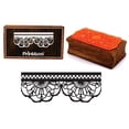 thumbnail image 1 of Printtoo Rectangular Lace Ornate Border Design Wooden Rubber Stamp Block Scrap-Booking, 1 of 2