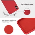 thumbnail image 5 of Case for iPhoneXR case Liquid Silicone Gel Rubber Phone Case, iPhoneXR 6.1 Inch Shockproof Full Body Slim Soft Microfiber Lining Protective Case（RED）, 5 of 5