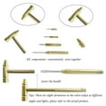 thumbnail image 6 of Mini Hammer, Small Hammer 6 in 1 Metal Hammer & Screwdriver, Multitool Camping Hammer Set Screwdriver Hammers Tools Multitool Hammer(gold), 6 of 8