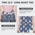 thumbnail image 6 of Dark Blue Ballerina Flower Pattern Apron-Garden Aprons for Women with Pockets-Cotton Linen Waterproof Kitchen Cooking Gardening Aprons Adjustable for Kitchen,Cooking,BBQ and Salon 33x27 Inch, 6 of 7