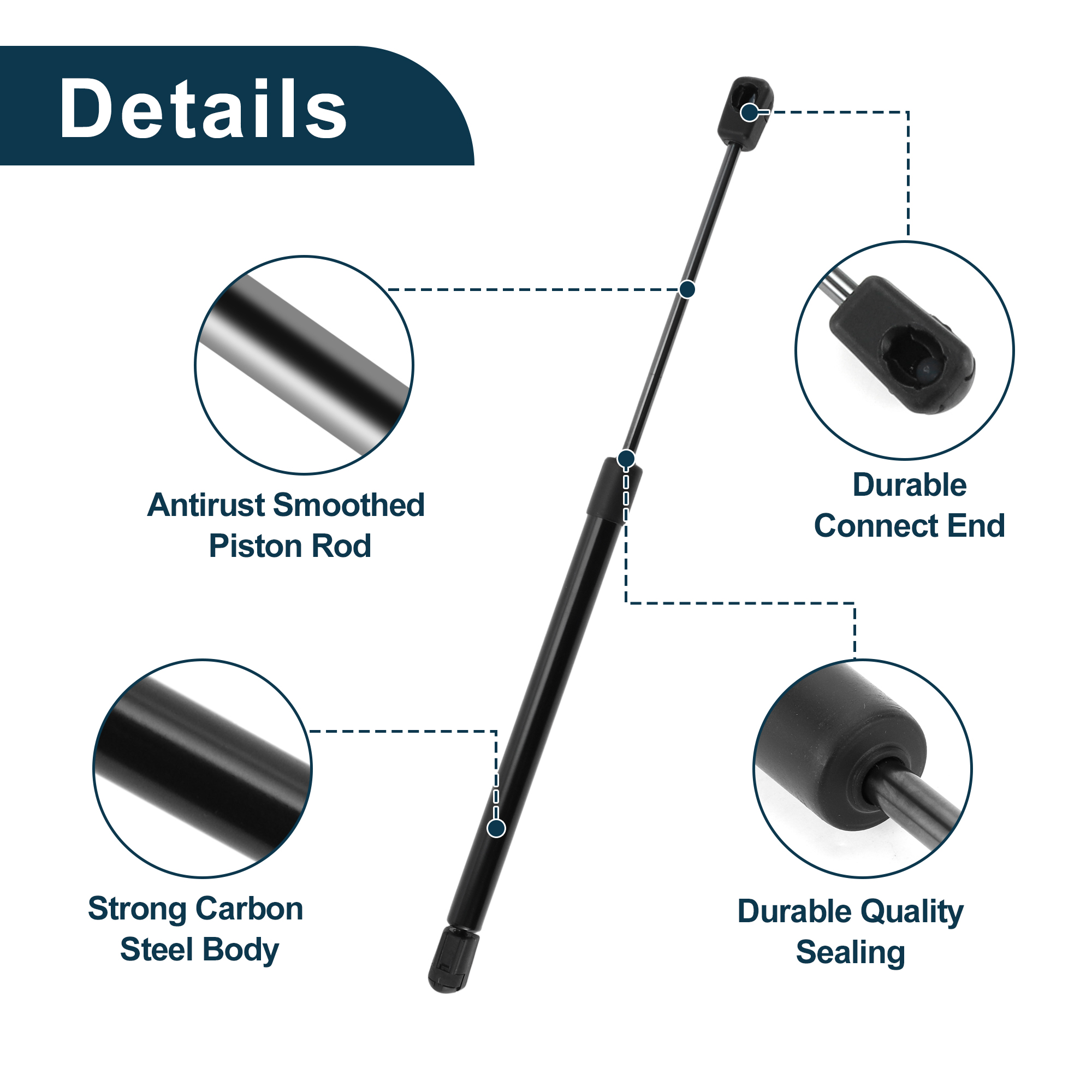 Unique Bargains 2Pcs Lift Supports for Chevrolet Convertible 2003-2006 Rear Hatch