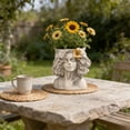 thumbnail image 6 of SeekLGT Abstract Female Head Planter Ceramic Face Vase Modern Indoor Flower Pot for Living Room Shelf Decor 10.6in 1 Planter, 6 of 7