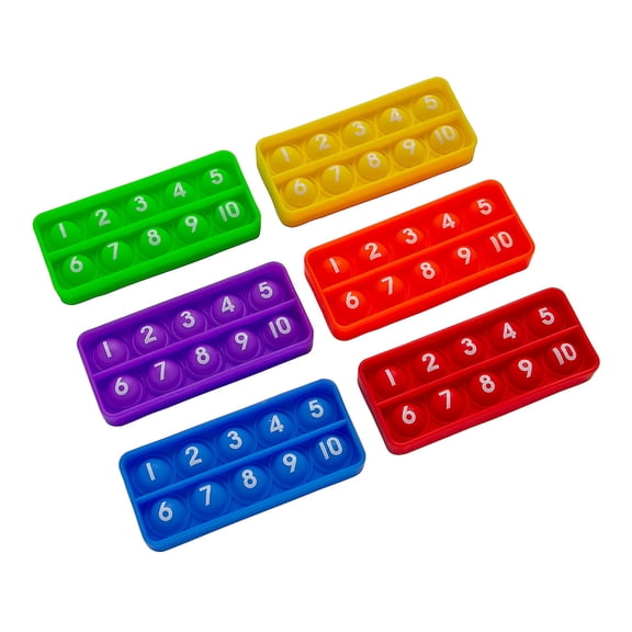3 3/4" x 1 1/4" Lotsa Pops Ten Frame Boards Learning Tools - 6 Pc.