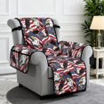 thumbnail image 4 of SCRAWLGOD 250th Anniversary Recliner Cover Eagle American Flag Print Non Slip Recliner Chair Cover with Elastic Straps Washable Reclining Slipcover for Dogs, 4 of 7
