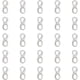 thumbnail image 1 of 25 piezas de dijes de eslabón infinito de acero inoxidable 304, conectores circulares para pulseras y joyería, orificio de 6 x 3 mm., 1 of 6