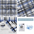 thumbnail image 6 of Blackout Curtains for Bedroom, Blue Black Plaid Room Darkening Window Drapes for Living Room, Farmhouse Blue Black Checkered Thermal Insulated Grommet Curtains, 42x45 inch, 2 Panels, 6 of 9