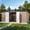 Brown, variant on LazySunsets 10 x 12FT Shed Outdoor Storage Shed with Double Hinged Large Door, Large Metal Shed with Lockable Door & Sloped Roof for Garden, Backyard, Patio and Backyard, Brown