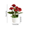 thumbnail image 3 of Artificial Bonsai Tree with Plastic Pot, 19.7 cm, Assorted Colors for Home, Office, and Decor, 3 of 6