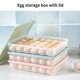 thumbnail image 5 of Advancent Soporte para huevos Plástico 24 Ranuras Organizador Contenedor de almacenamiento de cocina con tapa Organizadores de utensilios de cocina verde claro, 5 of 6