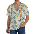 thumbnail image 3 of Wukai Skateboard Men's Casual Short-Sleeve Button Down Shirt - Lightweight Summer Dress Shirt for Daily Wear-XX-Large, 3 of 7