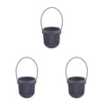 thumbnail image 4 of Transemion ABS Decorate With Lightweight Planter With Removable Strape And Wall-Mount Option Inner Layer Hollowed Out For Better Black 8.7*9.5*20.5cm 3Set, 4 of 6