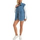 thumbnail image 2 of Abrigo Chic para Mujeres Chaleco de Mezclilla Oversized con Cuello y Botones Sin Mangas Chaqueta Larga de Jean XL Azul, 2 of 6