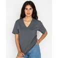 thumbnail image 3 of Los Angeles Apparel USA-Made Fine Jersey V-Neck T-Shirt, 3 of 3