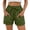 Blackish Green, variant on Women's Casual Summer Elastic Waist Comfy Shorts with Pockets