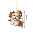 thumbnail image 3 of Dog Ornaments for Christmas Tree, Acrylic 2D Flat Hanging Decorations for Festival and Holiday,Dog Lover Gift 2025, 3.15 inches, 3 of 7