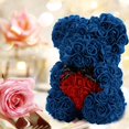 thumbnail image 1 of Oso de peluche XCF con forma de rosa azul real, 1 of 4