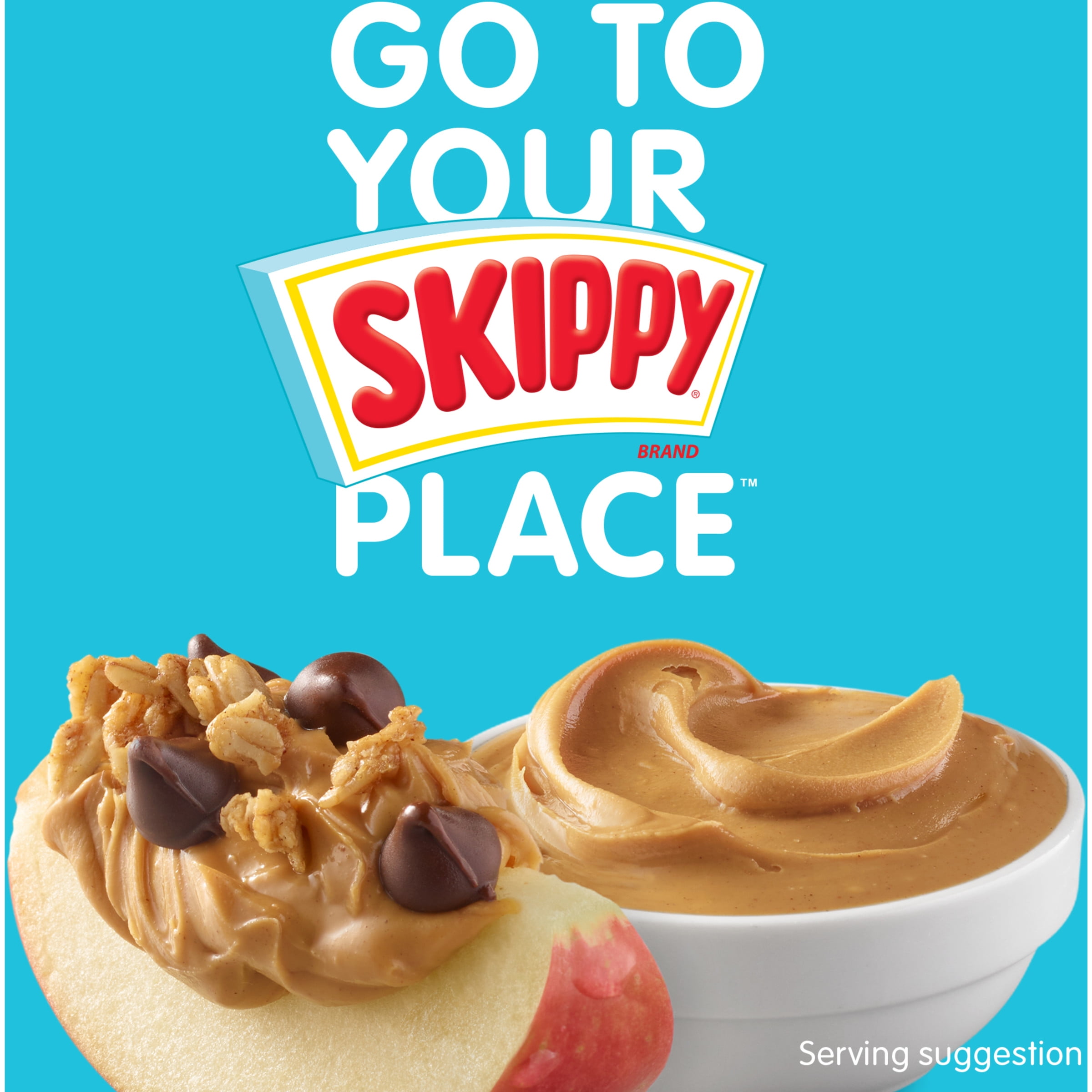 SKIPPY Peanut Butter, Creamy, Plastic Jar 16.3 oz (Pack of 6)