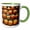 Green/White, variant on 3drose, Connecticut, Conventry, Fall Pumpkins., 11oz Two-tone Yellow Mug