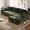 Green-Corduroy, variant on EnHomee Modular L-Shaped Couch for Livingroom Convertible Cloud Sofa Boneless Sectional Couch for Home, Grey(Corduroy)