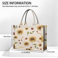 thumbnail image 3 of Large Capacity Tote Bag,Yellow Brown Green Leaf Sunflower Pattern Handbag Fashion Luxury Tote Bag,15.7"x13"x 5.1" Inches,Laptop Compatible, 3 of 6