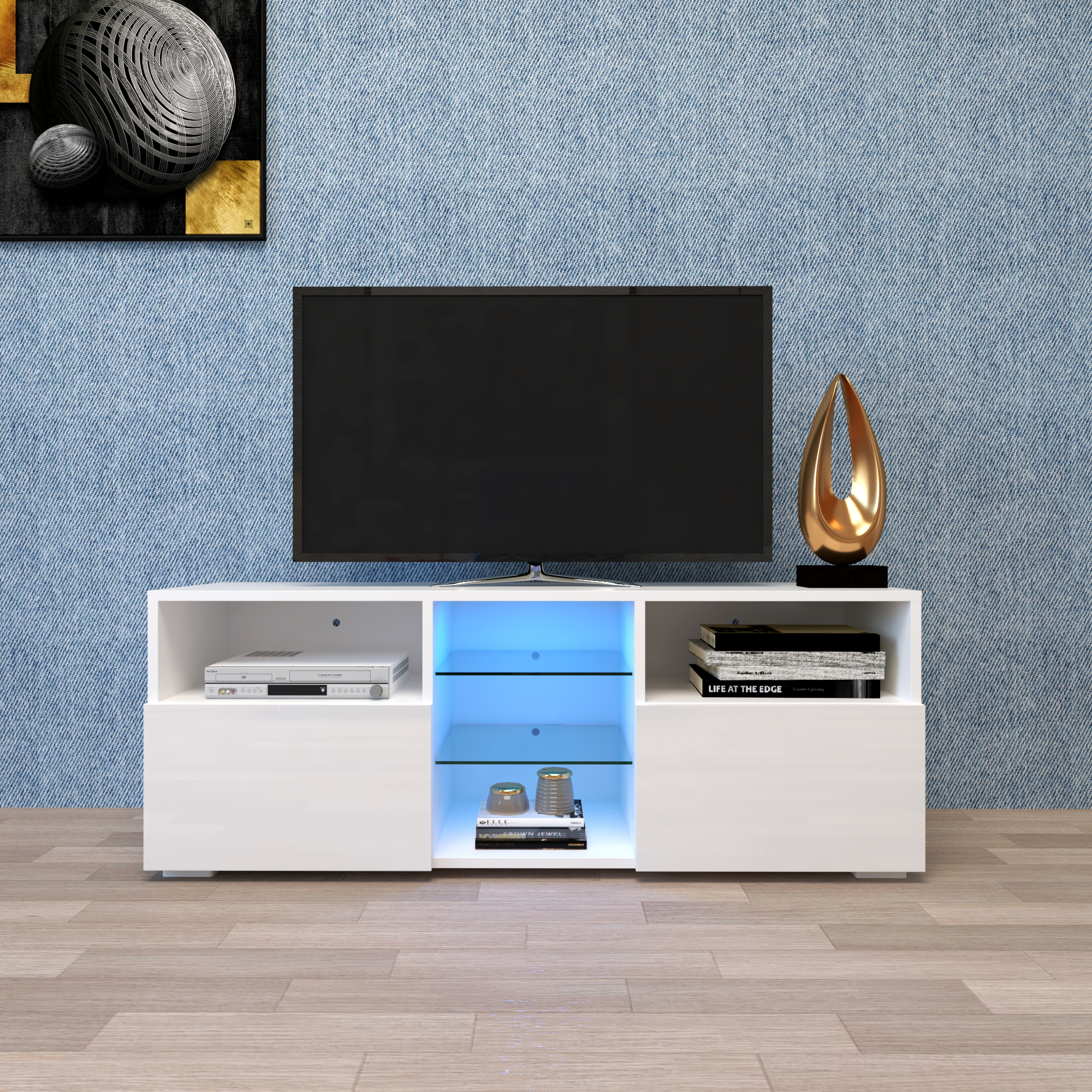SEGMART TV Stand For 65 Inch TV 2020 Modern TV Cabinet For Living Room 