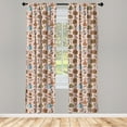 thumbnail image 4 of Ambesonne Retro Window Curtains, Whiskey Bourbon Theme Pattern, Each 28" W x 95" L, Blush Multicolor, 4 of 4