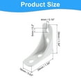 thumbnail image 2 of 20 Pcs Plastic Corner Braces, 1.54" x 0.63" x 1.54" L Shape Bracket, White, 2 of 6