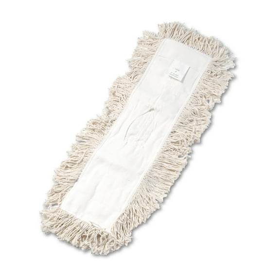 Industrial Dust Mop Head, Hygrade Cotton, 24w X 5d, White | Bundle of 5 Each