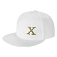 thumbnail image 1 of ZICANCN Alphabet X Pattern Baseball Caps, Trucker Hats for Men And Women, Adjustable Breathable Flat Caps, White, 1 of 6