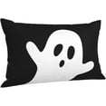 thumbnail image 6 of Halloween Pillow Covers 12x20 Black and White Ghost Decor Throw Pillows Case for Couch Halloween Indoor Outdoor Decorative Cushion Cases for Sofa Bed Decorations Set of 2, 6 of 6