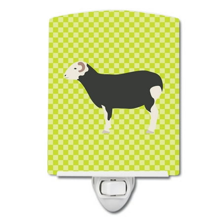 

Caroline s Treasures BB7796CNL Herwick Sheep Green Ceramic Night Light 6x4x3 multicolor