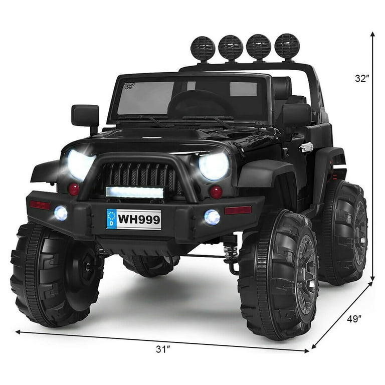 Jeep ！！ ラジコンカー LED付き Costway 12V Kids Electric RC Toy Vehicle, Ride On Truck with